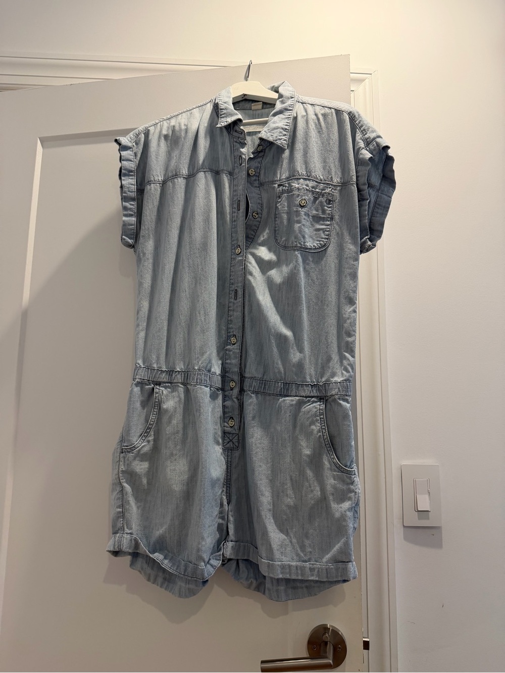 Levi's Light Blue Denim Short Sleeve Romper